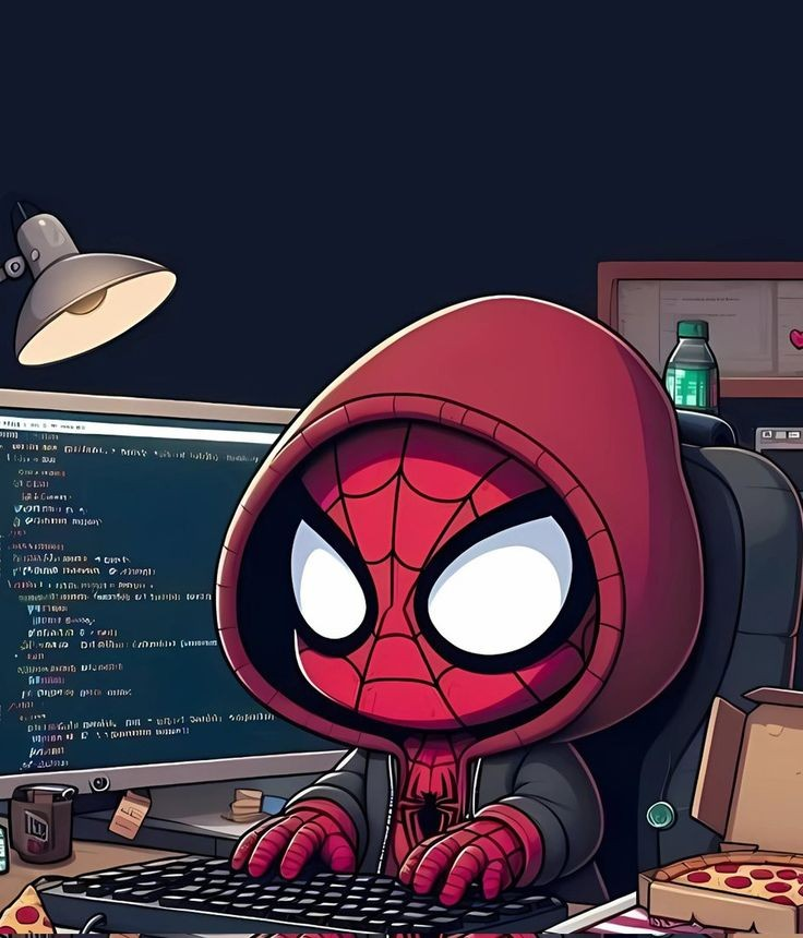 Comic-book Spider-Man mask artwork